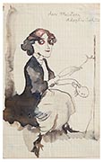 Hermine, drawing from sketchbook of Jules Pascin 1906